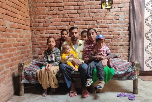 Susheel, his wife Wajida and their children at their house in Shamli on 29 November. (Swati Goel Sharma/Swarajya Magazine)