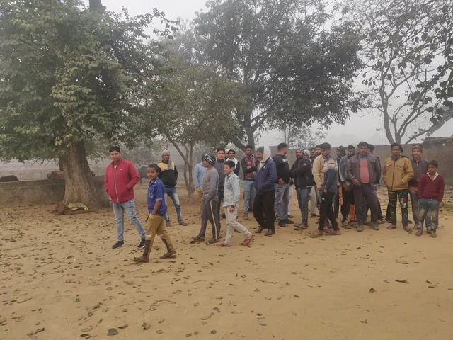 The crowd inside Shabnam’s house.