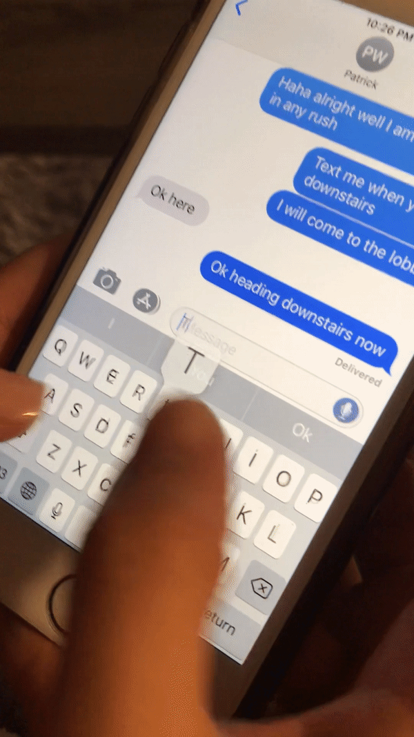 An iPhone crashing when the word Taiwan was typed (Patrick Wardle/Objective-See)