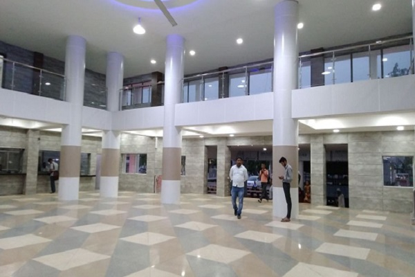 The concourse area has been replaced the old Kota flooring with designed granite flooring. (Image via @PiyushGoyal/Twitter)