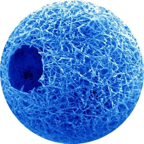 Nanofiber spheres can carry cells into wounds to grow tissue