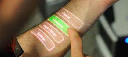 Microsoft device uses the skin as a touchscreen