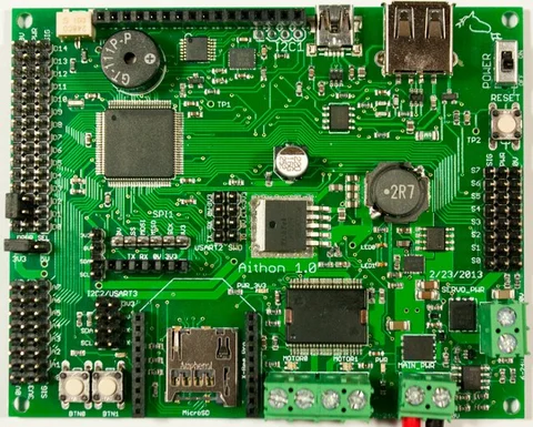 This ARM-powered Aithon board runs Chibios/RT