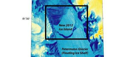 Huge ice island breaks away from Greenland glacier