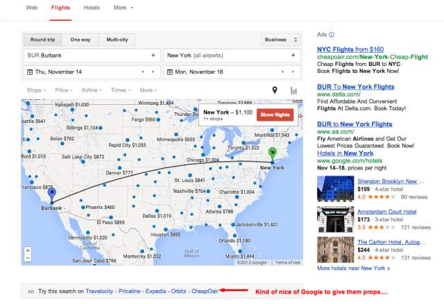Google's Flight Search: do no evil, but kill everything in your path