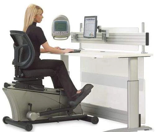 The $8000 Elliptical Machine Office Desk set