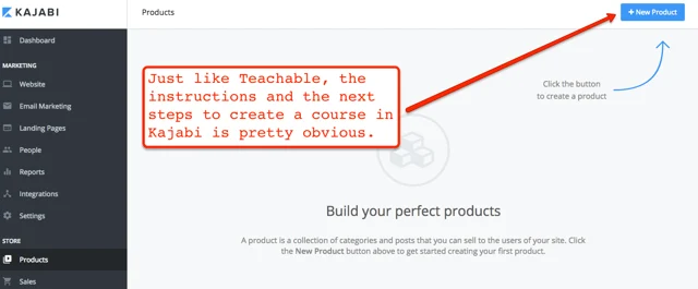 (This page will appear after the users click the “Products” option.)