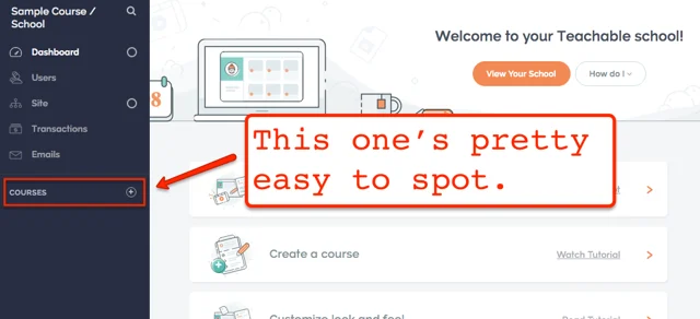 (Teachable’s dashboard)