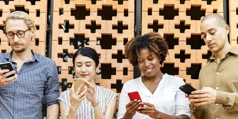 Adults Using Mobile Phones