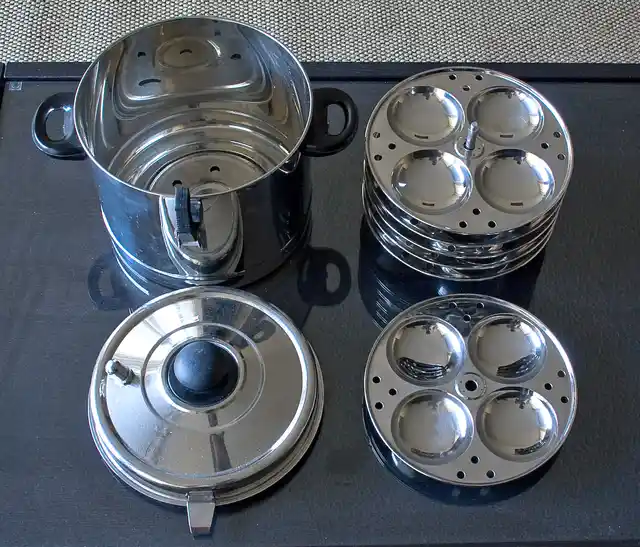 An idli cooker.