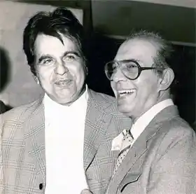 <!--StartFragment-->Dilip Kumar and Talat Mahmood, two of the greatest names of the Indian film industry pose for press photographers. (Photo Courtesy:<a href="http://www.talatmahmood.net/"> www.talatmahmood.net</a>)<!--EndFragment-->