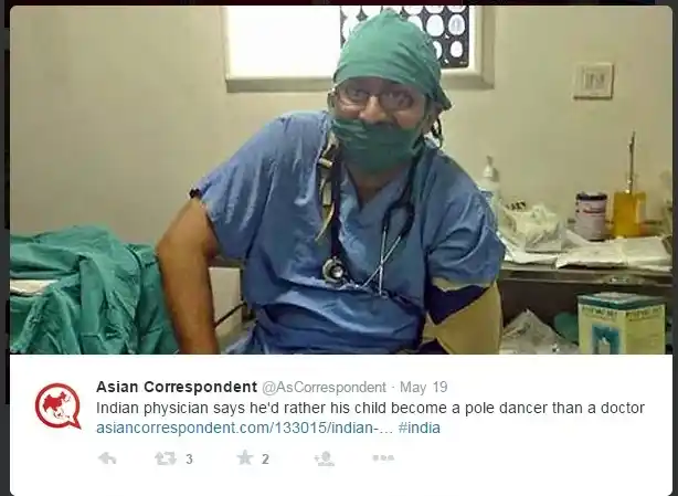 Screenshot of tweet put out by Asian Correspondent.