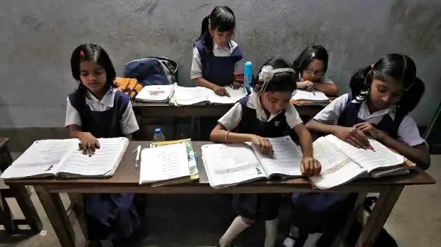 A representational image of students in primary school. 