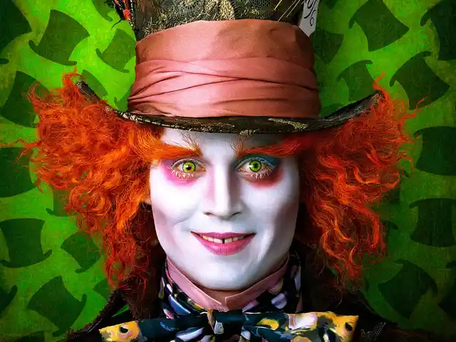 Depp’s The Mad Hatter look 