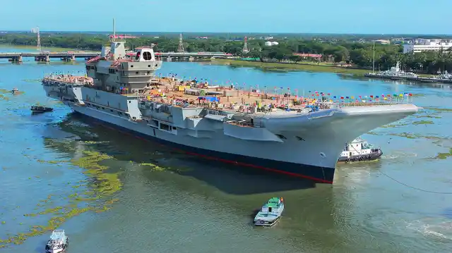 India’s first indigenous aircraft carrier INS Vikrant.