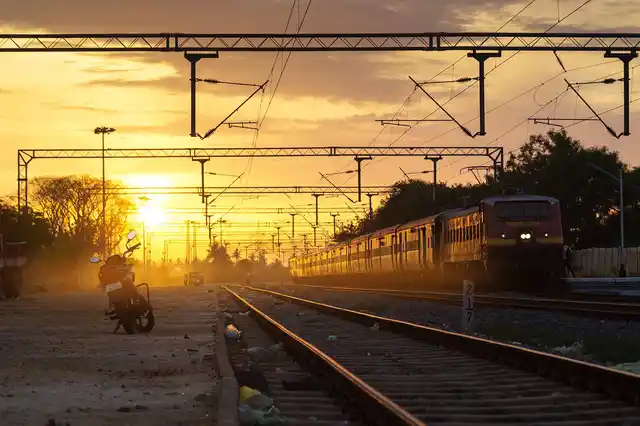 The sunlight sets in beautifully at the backdrop. (Photo credit: Facebook/Indian Railways)