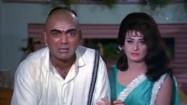 Mehmood with Saira Banu in <i>Padosan.</i>