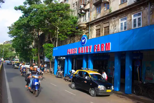 The facade of the Parsi Dairy Farm in South Mumbai
