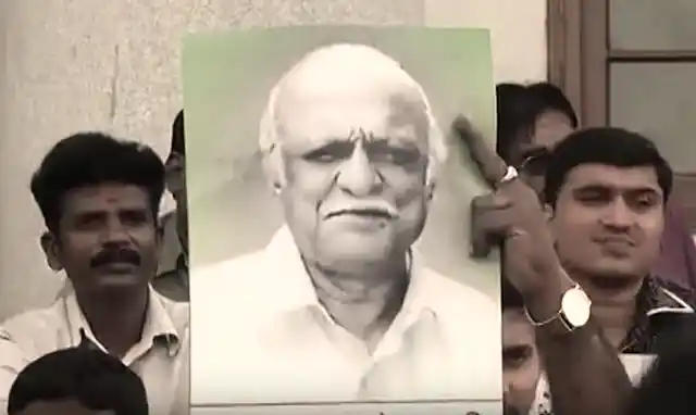 From a protest after rationalist MM Kalburgi 