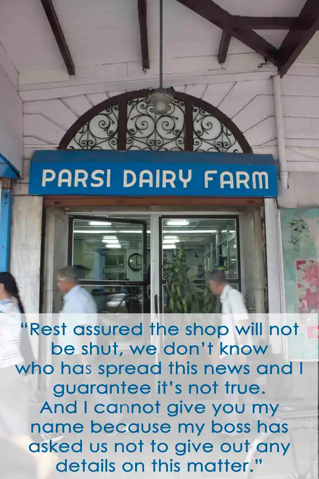 The main door of the Parsi Dairy Farm, Princess Street, Mumbai