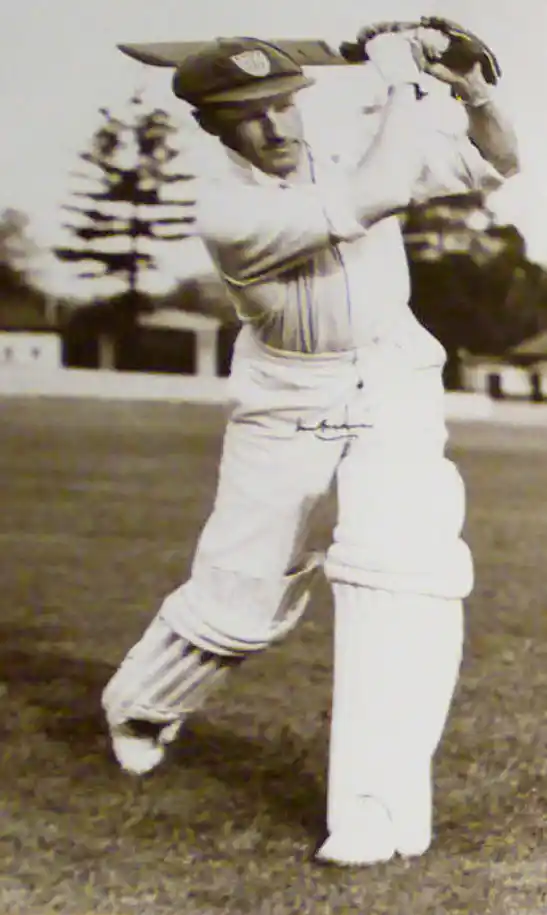 Sir Don Bradman plays a straight drive. (Photo: Reuters)