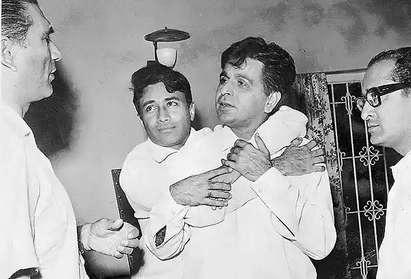 Dev Anand with Dilip Kumar.