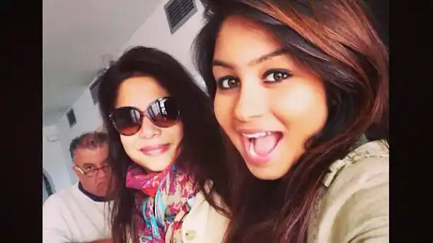 Indrani, Peter and Vidhie. (Photo: Facebook)