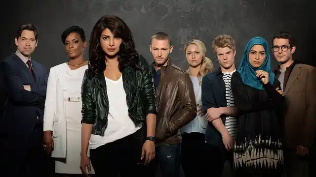 Priyanka Chopra with team <i>Quantico. </i>