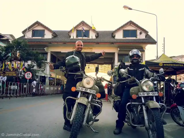 Successfully entering Thailand at Mae Sot after crossing the length of Myanmar. (Photo: Jay Kannaiyan)