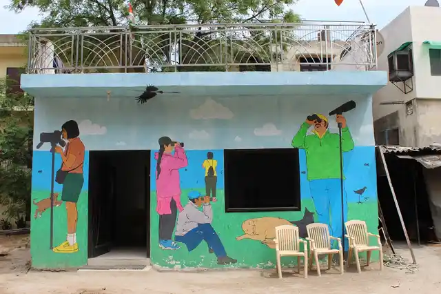 A 12-foot high mural at Shahpur Jat, New Delhi. (Photo: Ruchin Soni)