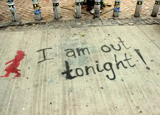 #PinjraTod puts spray paint to good use. (Photo: Facebook/<a href="http://https://www.facebook.com/pinjra.tod.3?fref=ts">Pinjra Tod</a>)