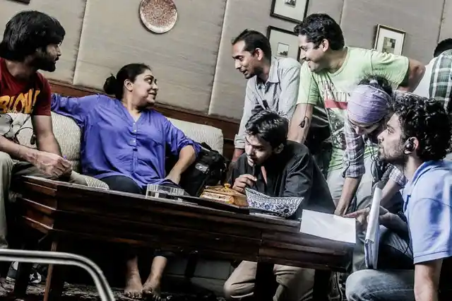 Meghna Gulzar with her team (Photo: Shaheen Muhammed)