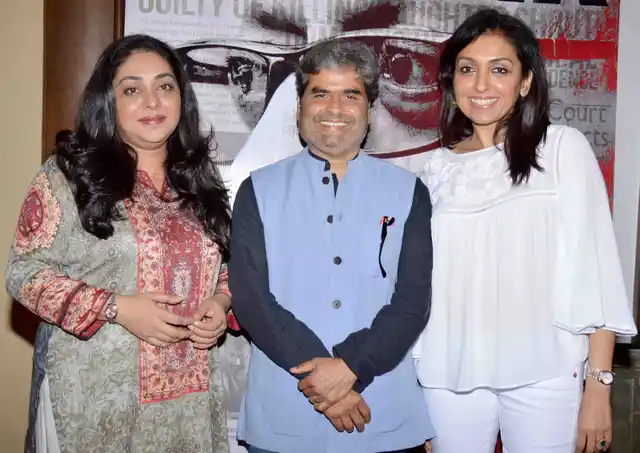 Director Meghna Gulzar, co-producer Vishal Bhardwaj and producer Priti Shahani at the <i>Talvar </i>screening (Photo: Yogen Shah)