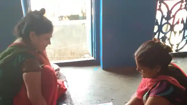 Two <i>naachnewalis</i> past their prime play Ludo in the kothi of septuagenarian Radha Devi in Arrah, Bhojpur. (Photo: Chandan Nandy)