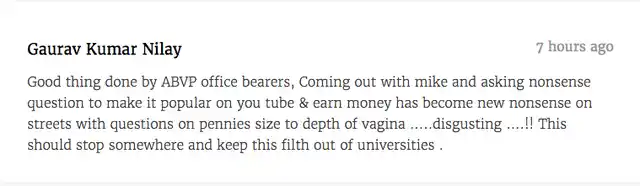 Thank you Gaurav, we’ll keep that in mind. No more questions about pennies, we promise. (Photo: Screengrab of a comment from our <a href="http://www.thequint.com/india/2015/10/07/dusu-abuses-quint-journalists-calls-makeoutinindia-immoral">older story </a>on the incident)