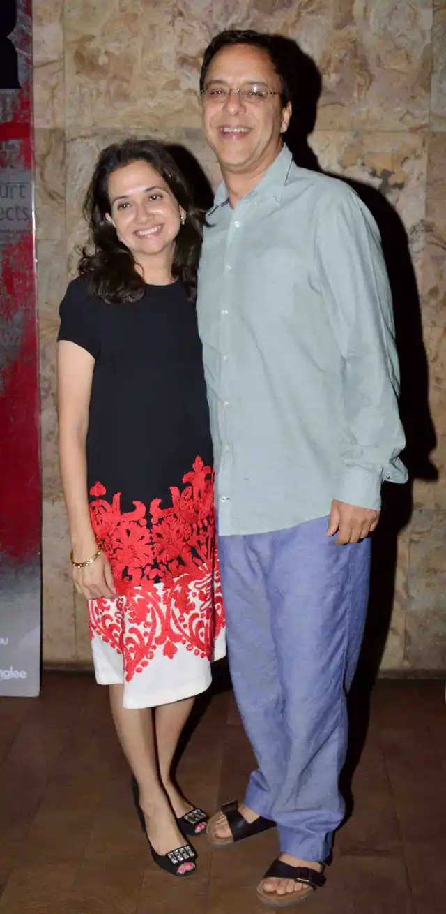 Filmmaker Vidhu Vinod Chopra with wife and film critic Anupama Chopra (Photo: Yogen Shah)