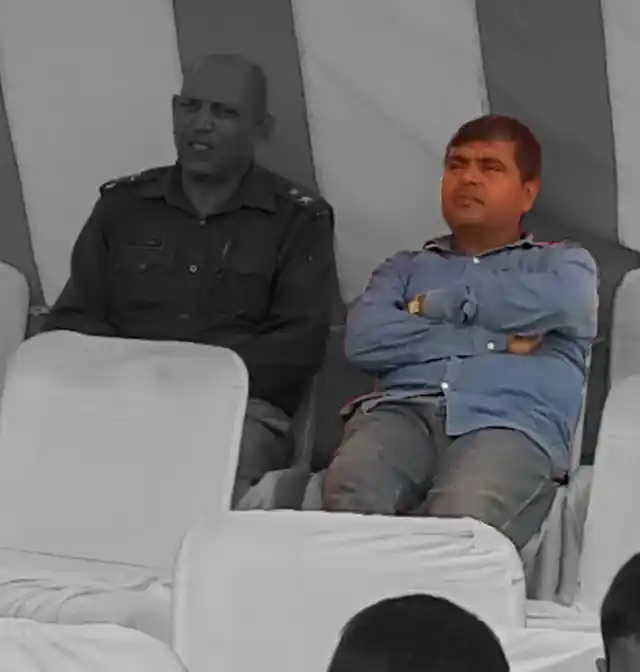 Sanjay Singh at the Sadhbhavana Divas programme in Bisada village. According to Ramesh, he is the mastermind of the Dadri killing. (Photo: Poonam Agarwal/The Quint)