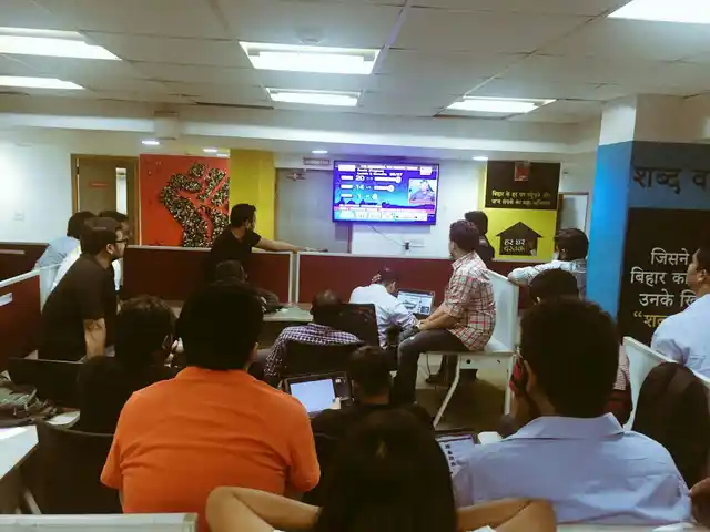 Team IPAC watching the trends on counting day.