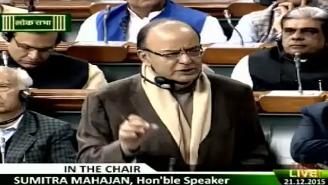 Arun Jaitley in the Lok Sabha.