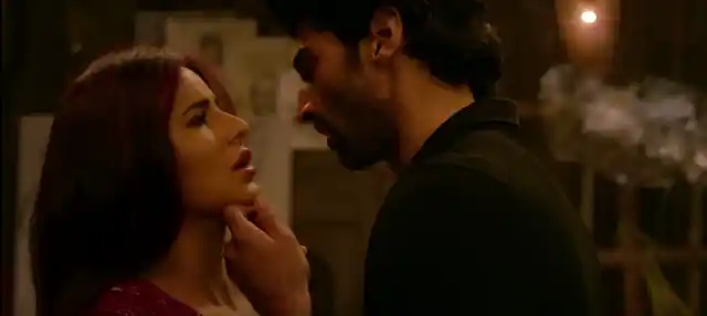 Katrina Kaif and Aditya Roy Kapur in <i>Fitoor</i>