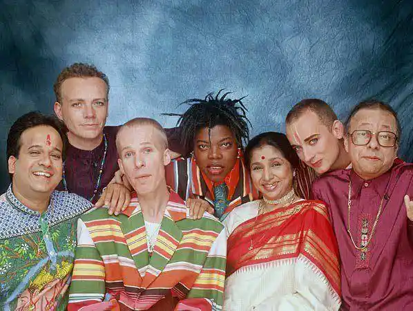 Asha Bhosle and RD Burman with the team of Boy George (Photo courtesy: Facebook)