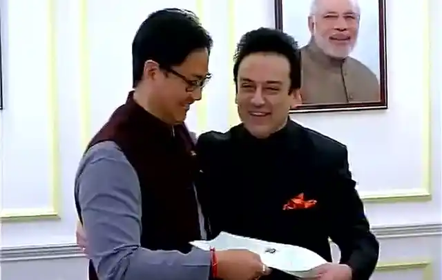 Adnan Sami being granted Indian citizenship by Kiren Rijiju (Photo: ANI)