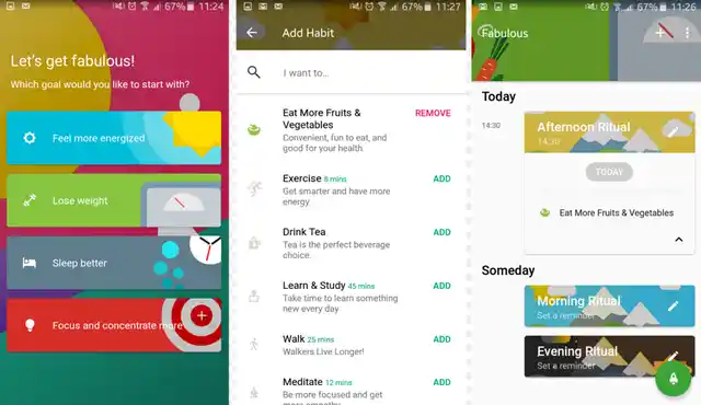 Fabulous helps you build desirable rituals in your life by keeping a track of your everyday behaviour. (Photo Courtesy: www.playgoogle.com)