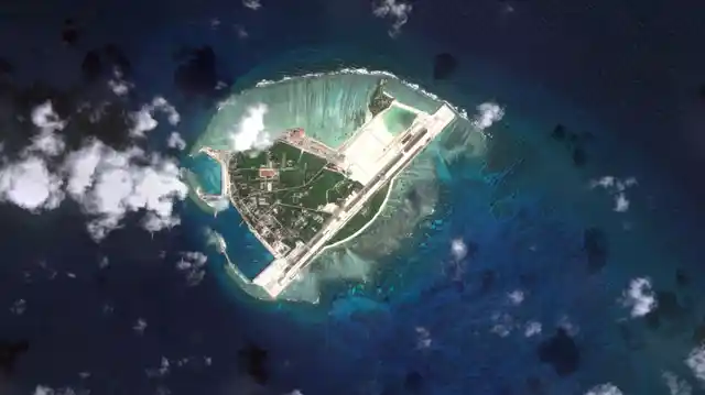 Aerial view of Woody Island in the disputed South China Sea. (Photo Courtesy: Google Maps)
