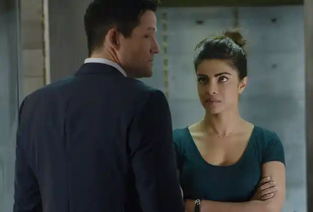 Priyanka Chopra (Alex) and Josh Hopkins (Liam) in a scene from <i>Quantico </i>