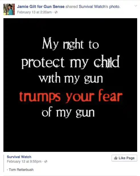 A screengrab of a Facebook post shared by Jamie Gilt.