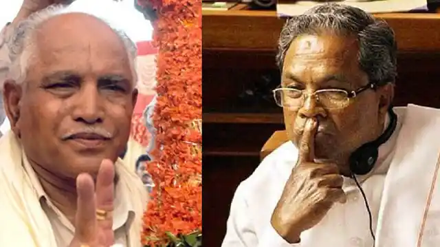 Yeddyurappa (L) and Siddaramaiah (R).