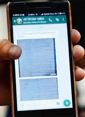 Images of the paper being circulated via WhatsApp. (Photo Courtesy: <i>Bangalore Mirror</i>)