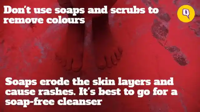 Always wash your eyes with cold water and see an eye specialist if the irritation persists after few hours of Holi (Photo: Reuters altered by The Quint) 