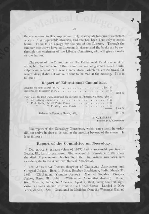 From the college records.